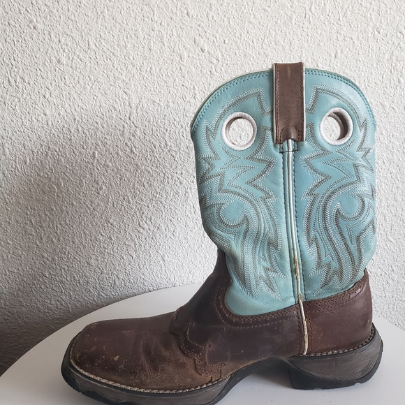 Durango Women's Saddle Western Boot - Broad Square Toe - Picture 14 of 16